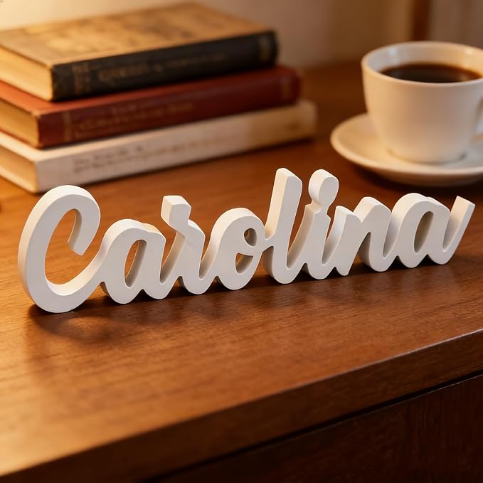 Personalized 3D Name Sign for Desk, Custom Freestanding Script Name Plate - Image 9