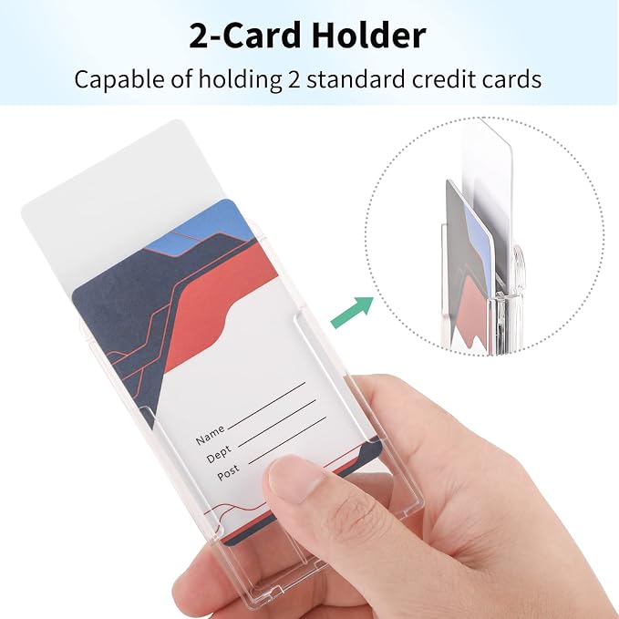Pawfly 50 Pack Vertical 2-Card Badge Holder - Image 5