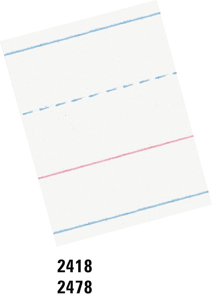 Pacon Handwriting Paper, Zaner-Bloser Grades Pre-K & K, 1-1/8" x 9/16" x 9/16" - Image 4