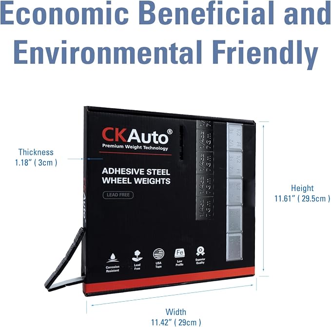 CKAuto 0.5oz, Adhesive Stick on Roll Wheel Weights, 4.2 kgs/ 9.24 lb/Roll - Image 5