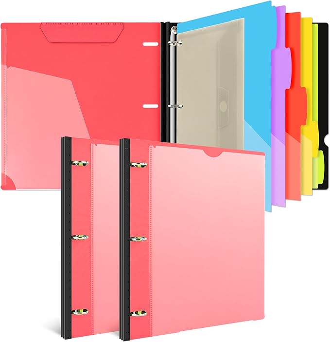 INFUN 1 Inch Telescoping Project Organizer Binder-2PCS, 13 Pocket, Customizable by INFUN