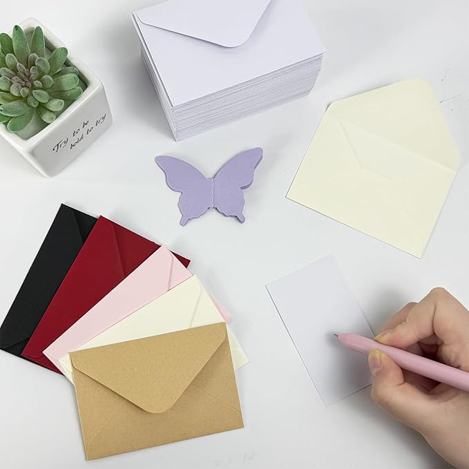 100 Pack Gift Card Envelopes 4 x 2.75" Mini Envelopes 120GSM Small Paper - Image 5