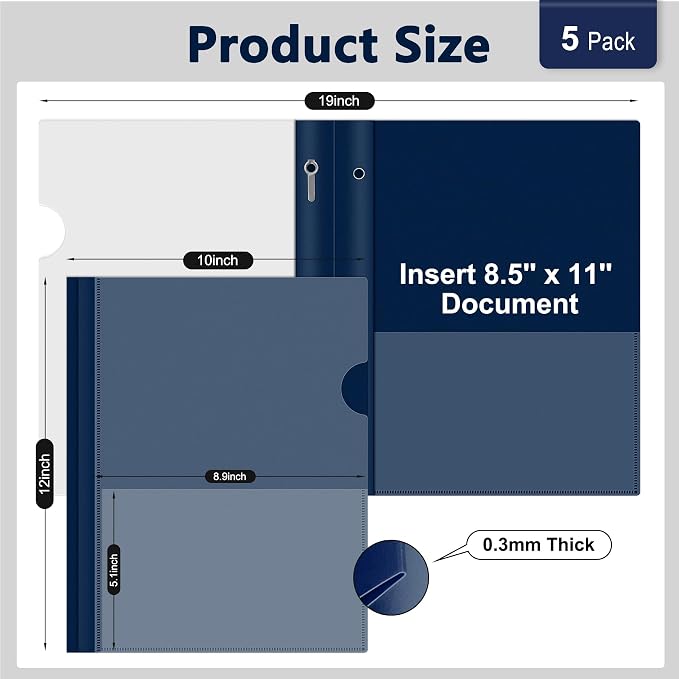 Ndsox 5 Packs Clear Front Report Covers - Image 2