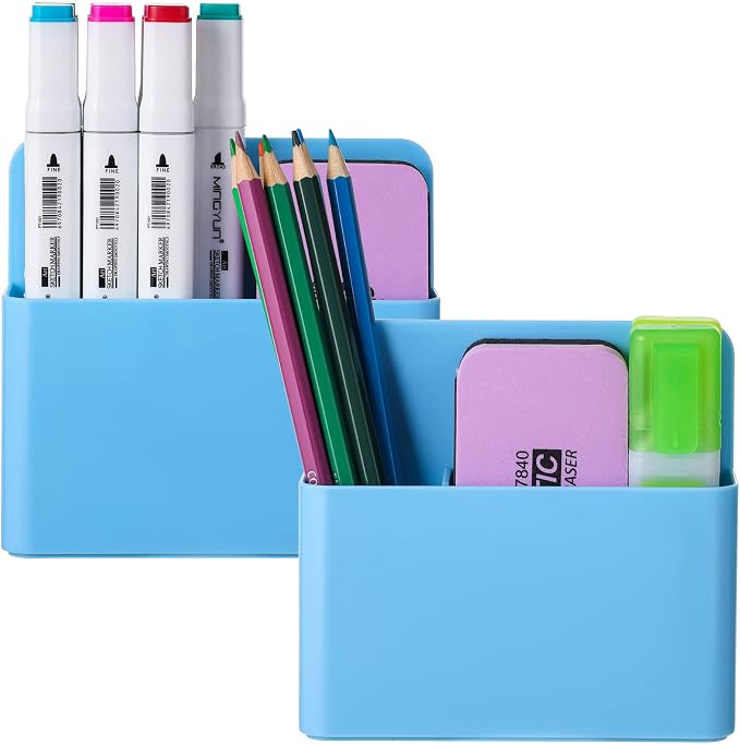 Mabrasse 2p Magnetic Dry Erase Marker Holder, Pen and Eraser Holder by Marbrasse