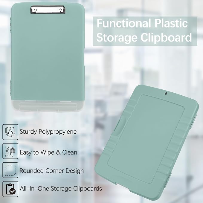 Meiikun Clipboard with Storage, Plastic Clipboards 8.5x11 with Pen Holder - Image 6