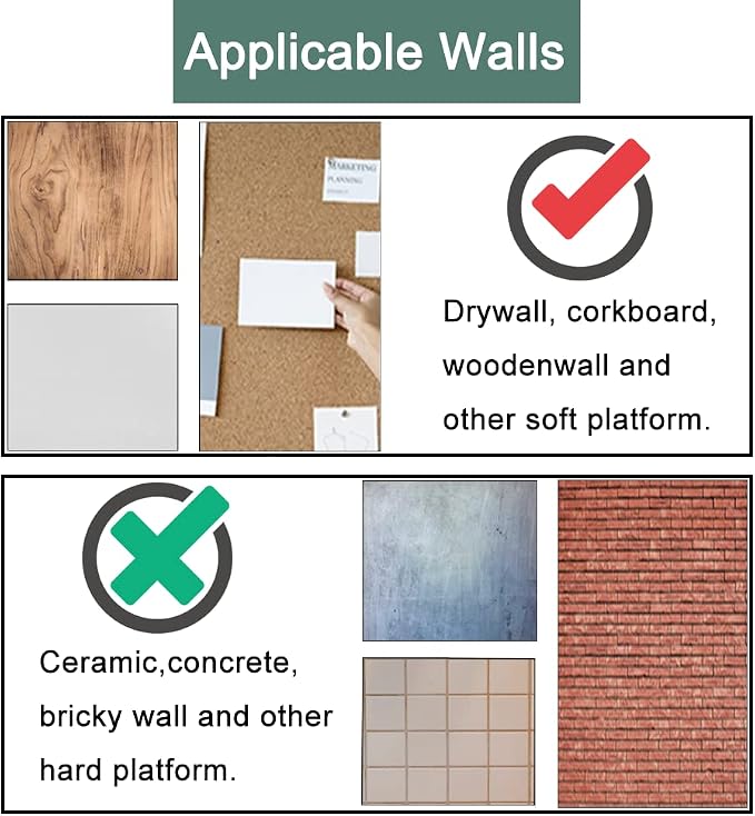 50 PCS Picture Hangers Hooks for Drywall, Decorative Small Pins for Cork Board - Image 5