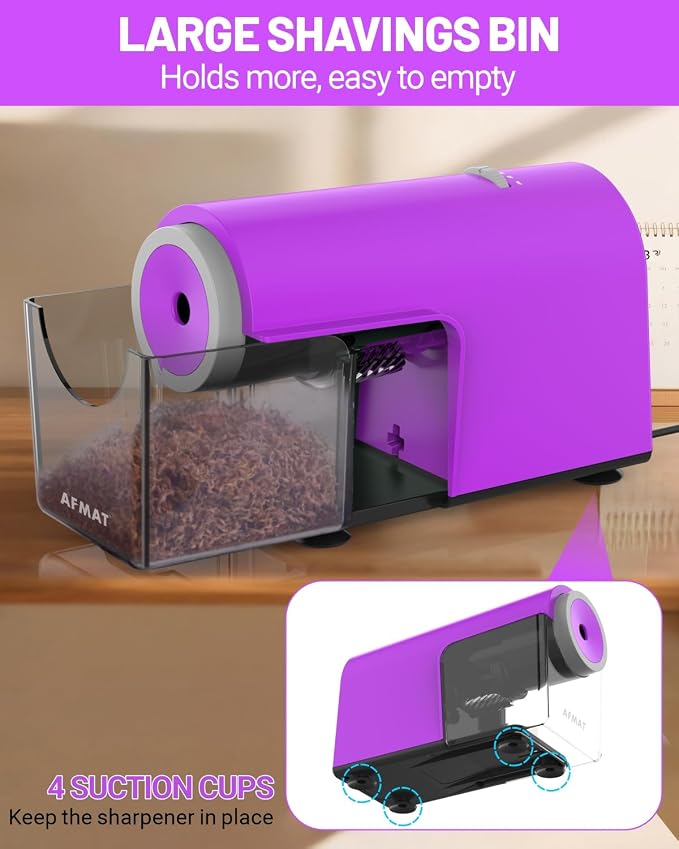 AFMAT Electric Pencil Sharpener, Fully Automatic Pencil Sharpener - Image 7
