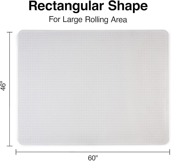 Staples Office Chair Mat, Low-Pile Carpets, 60 x 46 Inch, Smooth Glide - Image 5