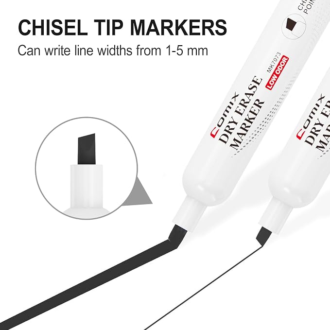 Comix Dry Erase Markers, 4 Sets of 36 Markers, 144 Markers Total, Chisel Tip - Image 3