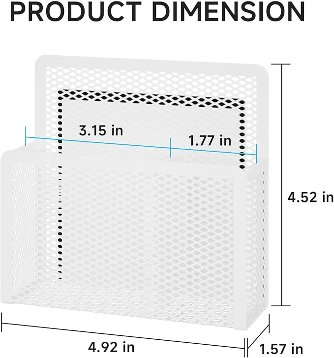 Marbrasse Magnetic Dry Erase Marker Holder, Mesh Pen Holder - Image 4