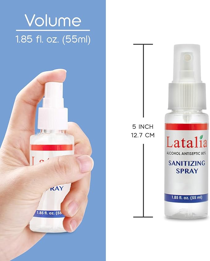 Hand Sanitizer Spray - Pack of 12 Unscented Spray Hand Sanitizer for Hands (1.85 fl. oz & 55ml)-DeskLoop Office