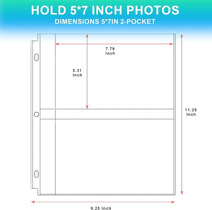 Aegero 50 Pack 5 x 7 Photo Sleeves - Image 2