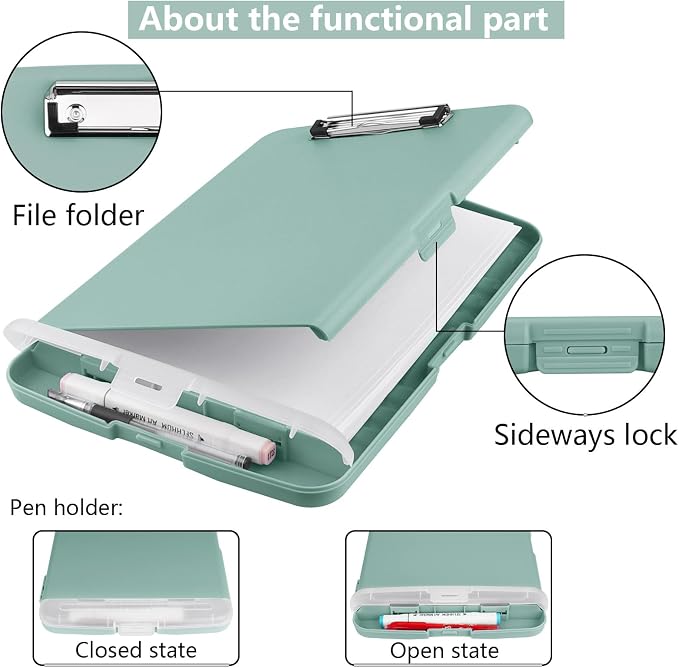 SFLHHDM Storage Clipboard with Pen Holder, High Capacity Clipboards - Image 5