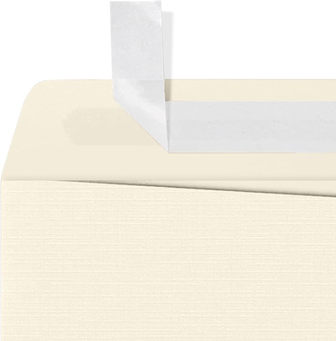 LUXPaper 9 x 12 Open End Envelopes | Peel & Press | Natural Linen | 80lb. Text - Image 4