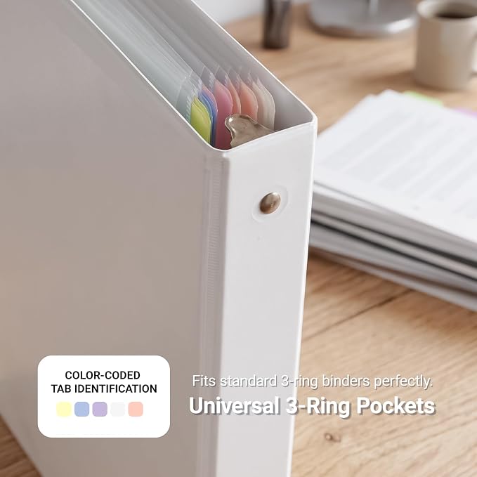 15 Pack Binder Pockets, Heavyweight Clear Plastic Folders - Image 4