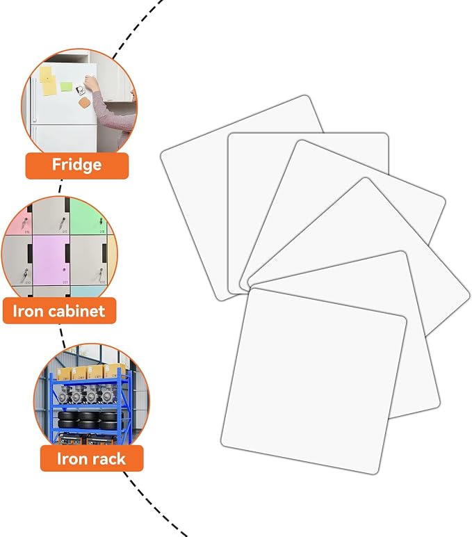 36 Packs, Magnets White Board Labels, Magnetic Sticky Notes on Fridge, Door - Image 4