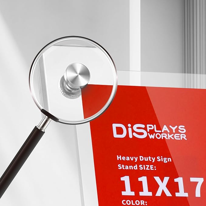 DISPLAYSWORKER Adjustable Heavy Duty Pedestal Sign holder floor Stand, acrylic - Image 5