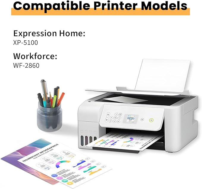 Remanufactured Ink Cartridges Replacement for Epson 202XL Ink Cartridges Multipack 202 T202 T202XL Compatible with Epson Workforce WF-2860 Expression Home XP-5100 Printer(C/M/Y 3-Pack)-DeskLoop Office