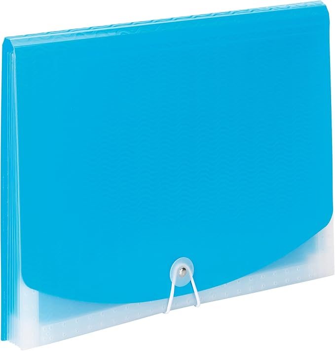 Smead Poly Expanding File, 6 Dividers, Flap and Cord Closure, Letter Size by SMEAD