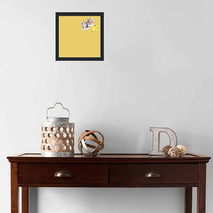 PinPix 12x12 Inch Cork Bulletin Board. This Decorative Framed Pin Board Comes with Honey Pastel Design and a Satin Black Frame. Ideal for Home Office Decor or Message Board (PinPix-1810)-DeskLoop Office