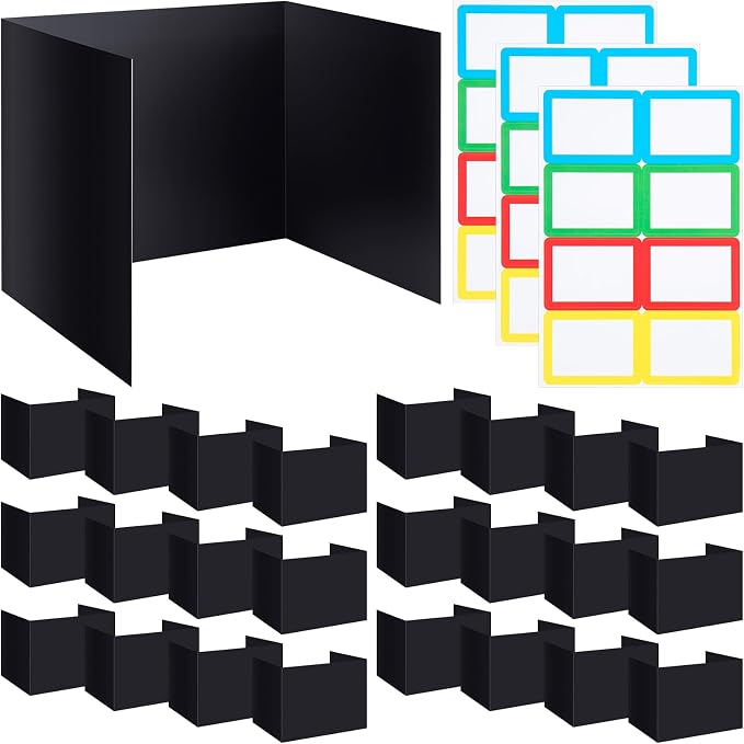 Crtiin 24 Pcs Privacy Folders for Students Desk Dividers Standard School by Crtiin