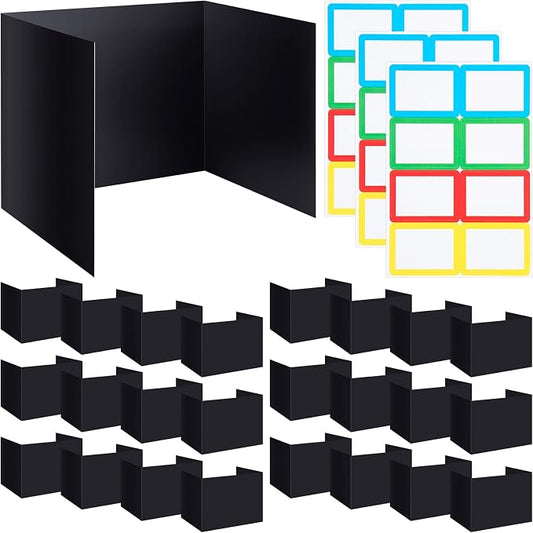Crtiin 24 Pcs Privacy Folders for Students Desk Dividers Standard School by Crtiin
