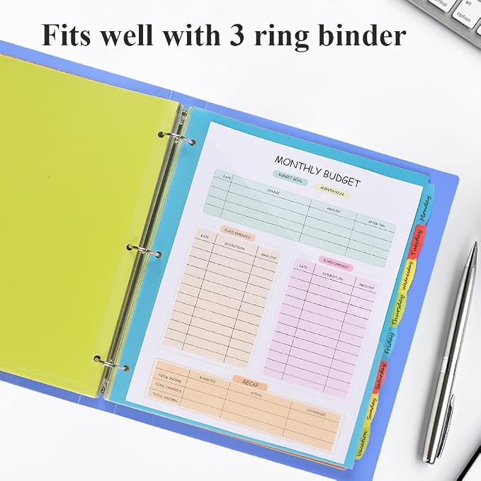 INFUN 8-Tab Plastic Binder Dividers - Image 6