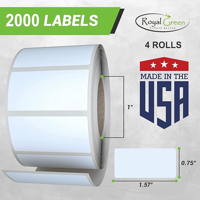 Royal Green Rectangular Color Coding Sticker Roll in 4 Colors Write On Labels - Image 2