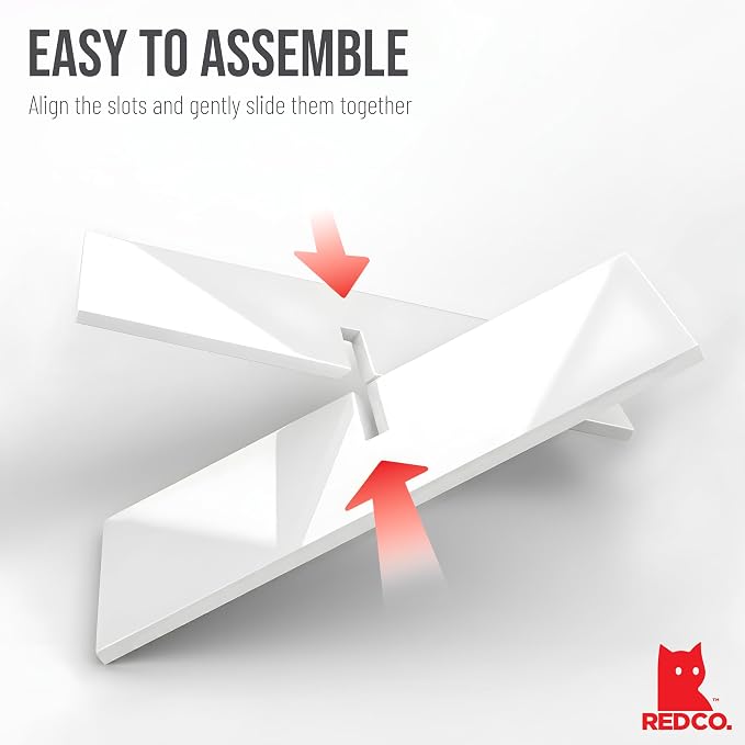 Red Co. Glossy White Acrylic Book Holder 2 Piece Reading Stand - Image 5