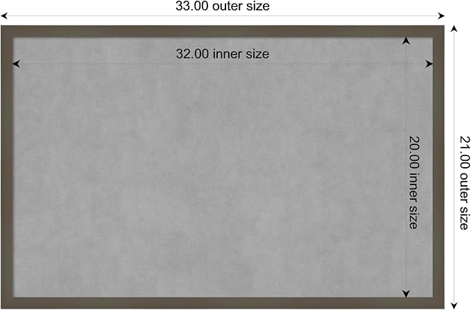 Amanti Art Grey Framed Magnetic Board 21x33 Large Vision Board - Image 4