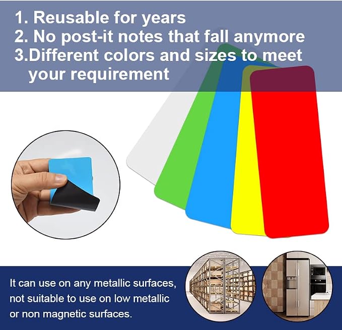 Dry Erase Magnetic Labels 3.1x1.2 Inch, Reusable Magnetic Labels - Image 8