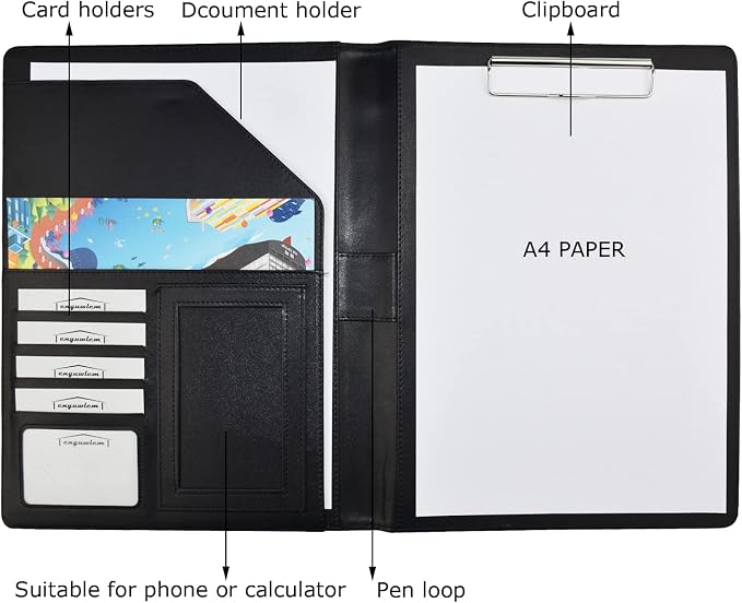 PU Leather Portfolio Folder - Image 3