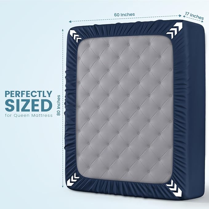 Queen Size Mattress Protector Waterproof, Premium 200 GSM Terry Mattress Cover - Image 4