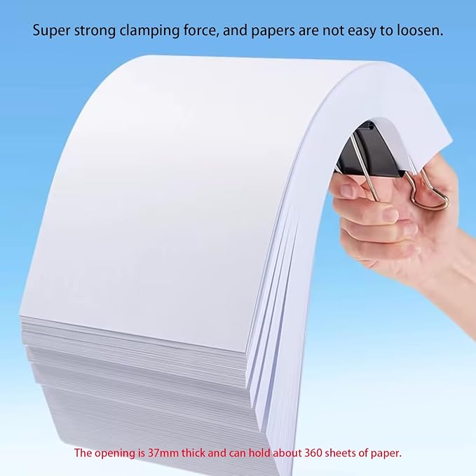 Jumbo Binder Clips, 3 Inch, Standard 75mm, Drawing Board Clips, Fold Clamp - Image 4
