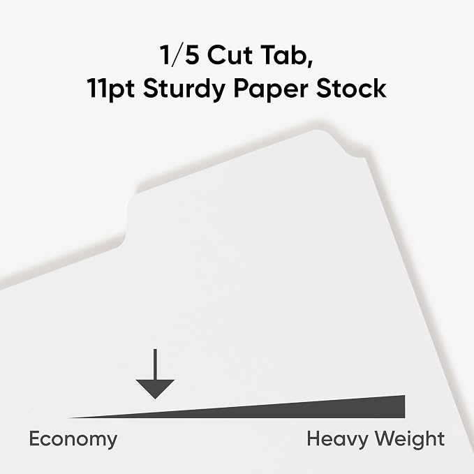 Smead 89415 Three-Ring Binder Index Divider 5-Tab White - Image 4