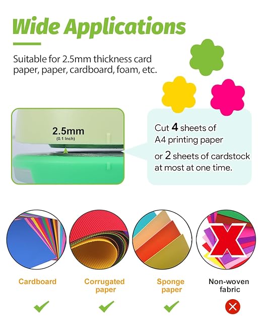 UCEC 2 inch Paper Punch Flower Hole Punch Flower Punches - Image 4