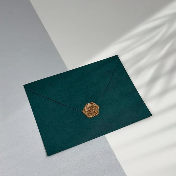 50 PCS Dark Green Colorful A7 Envelopes - Image 4