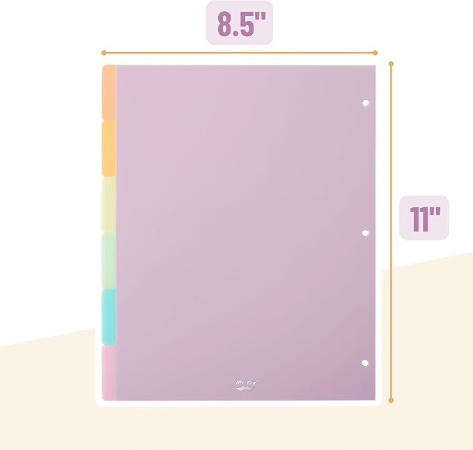 Mr. Pen- Dividers for 3 Ring Binder, 2 Sets, 6 Pack/Set, Binder Dividers - Image 6