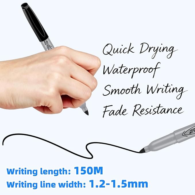 Permanent markers, 40 packs permanent markers bulk, quick drying in one second - Image 12