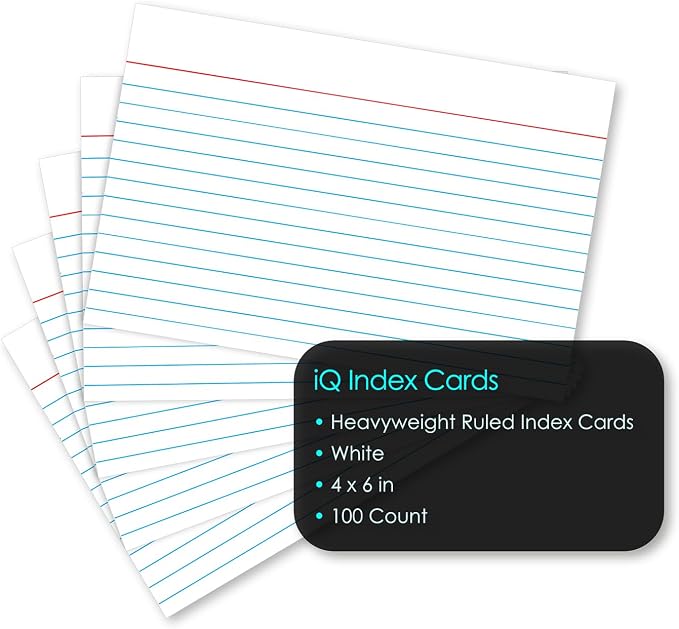 iScholar Index Cards, 4 x 6 Inches, 100 Card Pack - Image 3