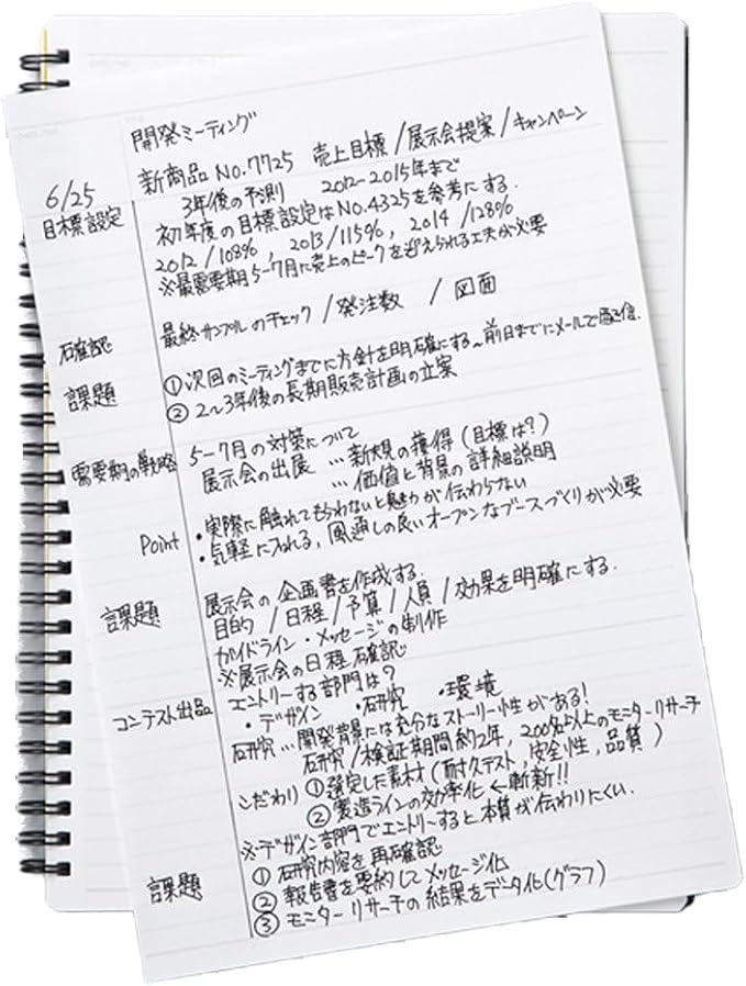 Maruman Mnemosyne Dot Grid Notebook- A4, 11.69" x 9.25", 70 Sheets / 140 Pages - Image 3