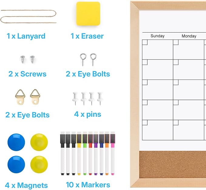 OWLKELA Monthly Dry Erase Calendar - Image 3