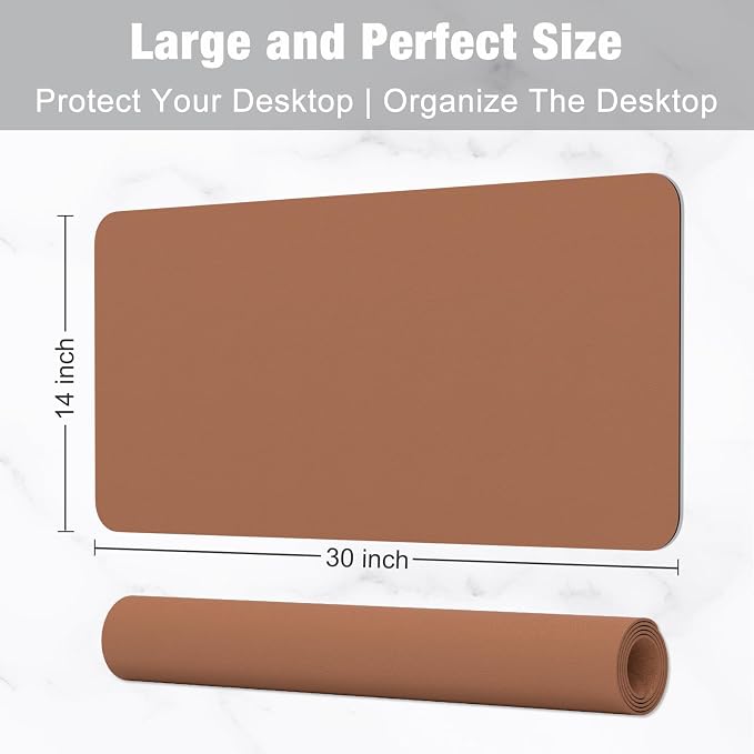 Hsurbtra Desk Pad, XL Extended Mouse Pad, Waterproof Desktop Blotter Protector - Image 3