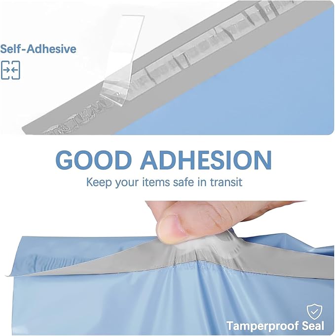 Metronic Large Poly Mailers 19x24 100Pack Thick Shipping Bags, Light Blue | - Image 2