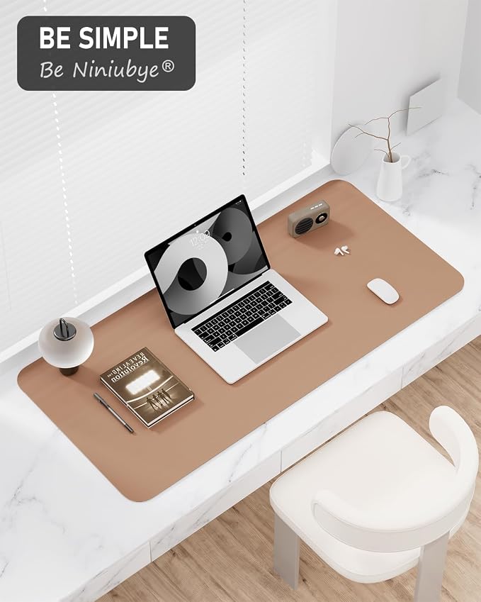 Desk Pad, 23.6" x 13.8" PU Leather Non-Slip Desk Mat Large Mouse Pad - Image 7