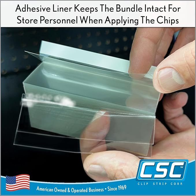 Clip Strip Corp. Price/Data Channel Label Holder Chips, 10 Mil Thick, Gondola - Image 4
