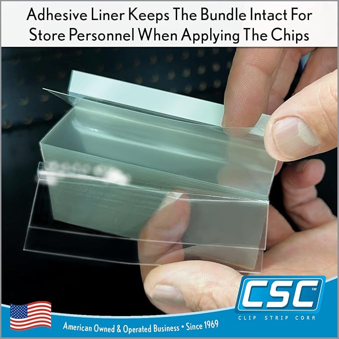 Clip Strip Corp. Price/Data Channel Label Holder Chips, 2.25" L x 1.25" H - Image 4
