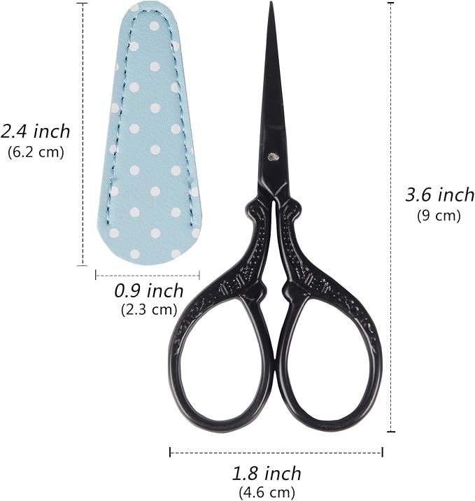 Small 3.6inch Scissors Embroidery Sewing Crochet Cross Stitch Knitting Scissors - Image 2