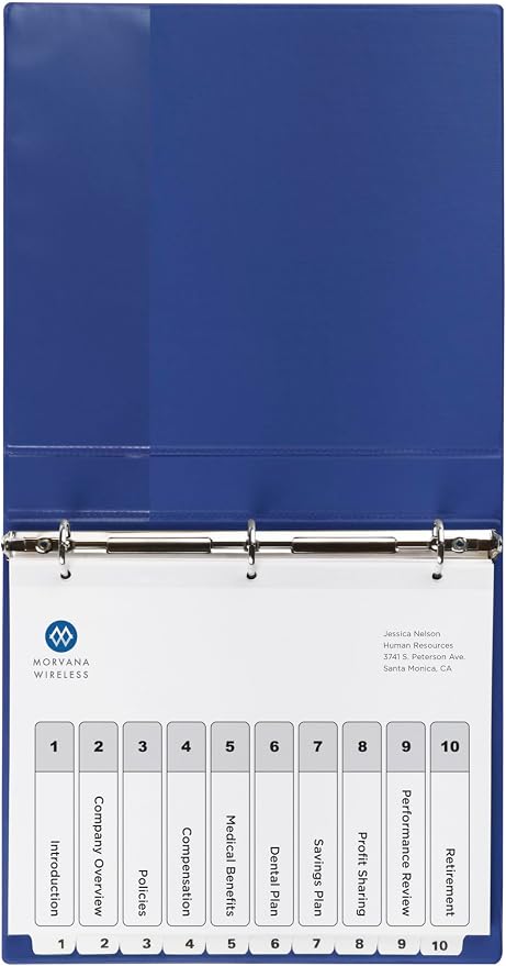 Avery Dividers for 3 Ring Binders, 10 Tabs per Set, Customizable Table of - Image 8
