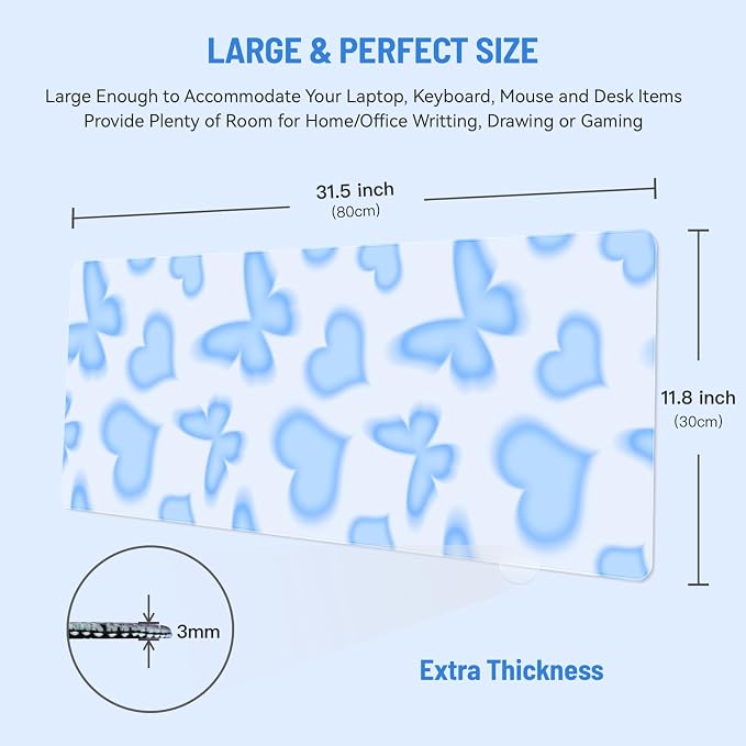 Mousepad Desk Mat Gaming Large Keyboard Cute Office Desktop Computer Laptop XXL - Image 2